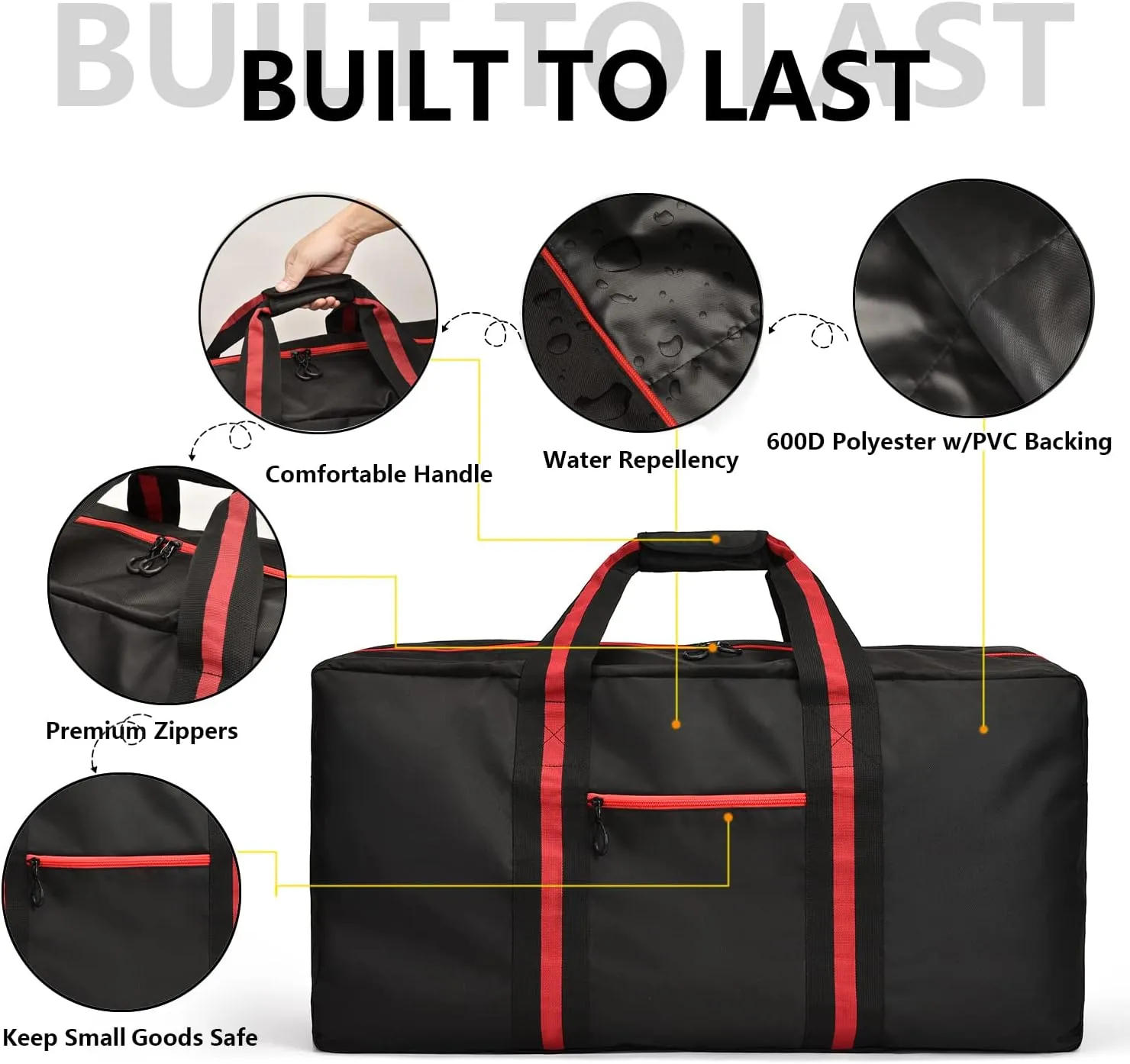 150L Large Duffle Bag for Travel 37 Diffle Bag for Overnight Weekender Camping, Storage for Men Women, Earthy Tan