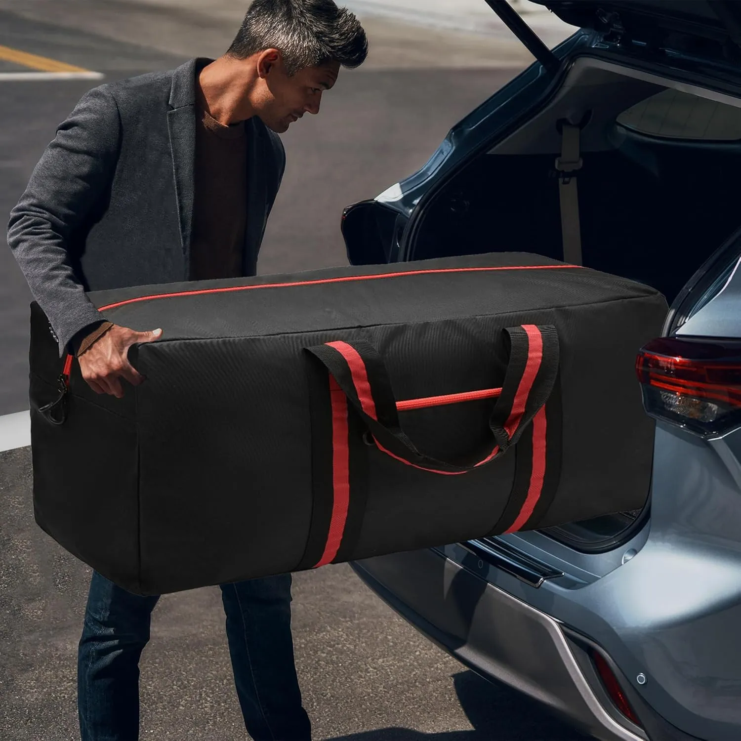 150L Large Duffle Bag for Travel 37 Diffle Bag for Overnight Weekender Camping, Storage for Men Women, Earthy Tan