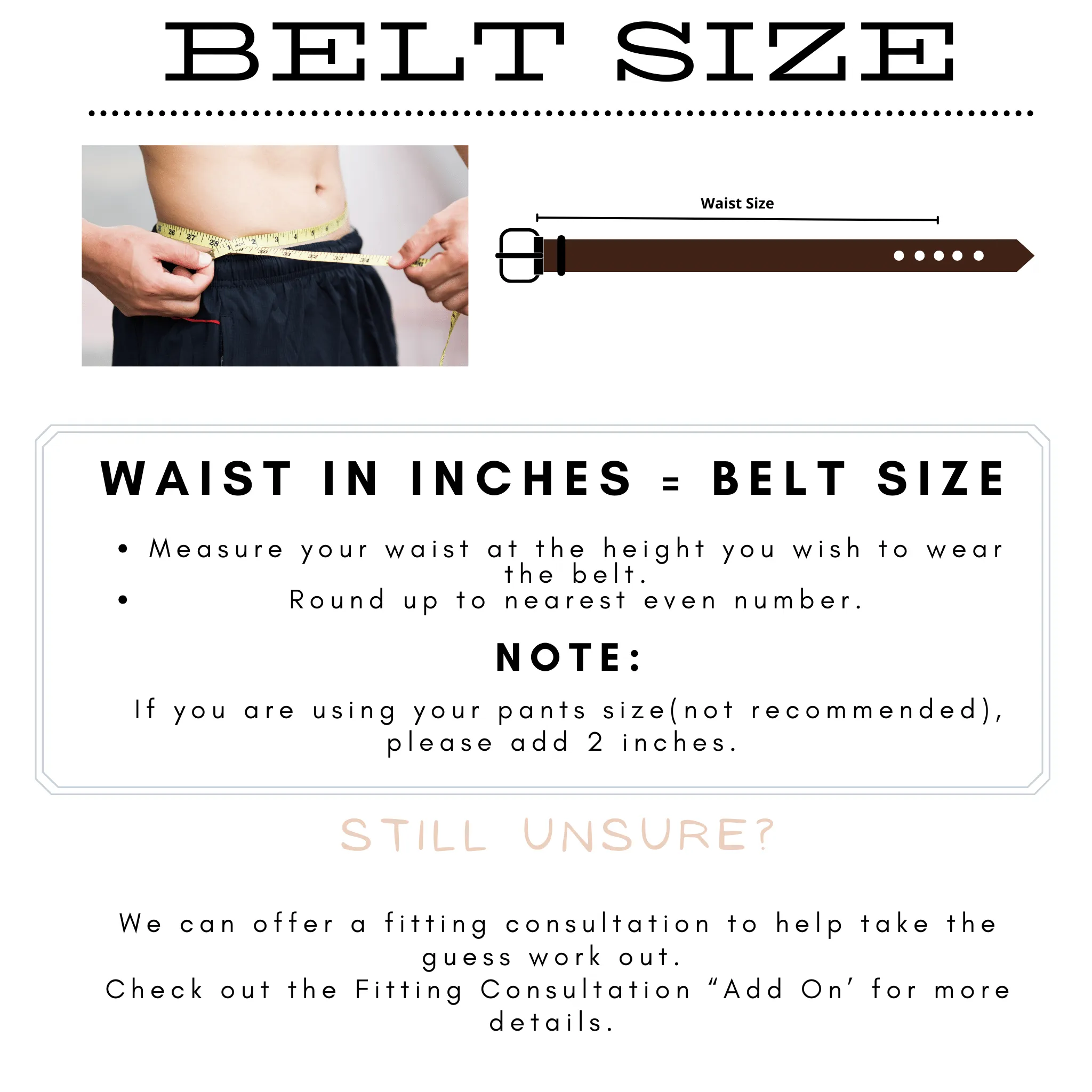 32mm | Black Linked | Kangaroo Leather Belt