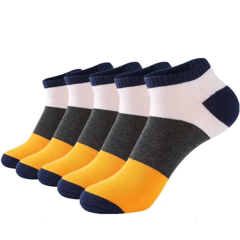 5 Pairs Men's Summer Patterned Socks