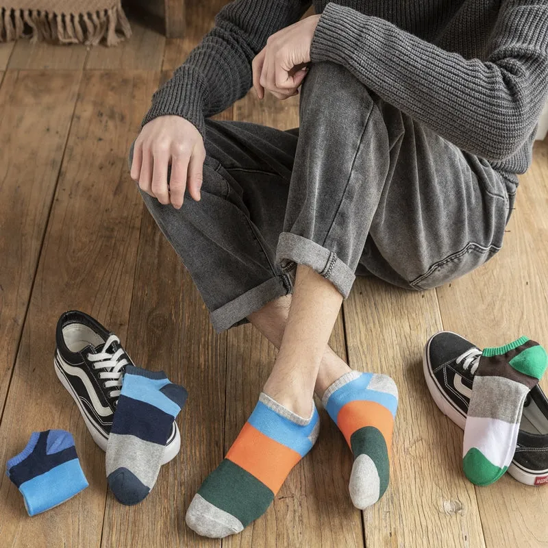 5 Pairs Men's Summer Patterned Socks
