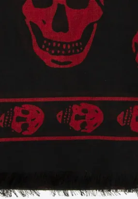 All-Over Skull Motif Scarf