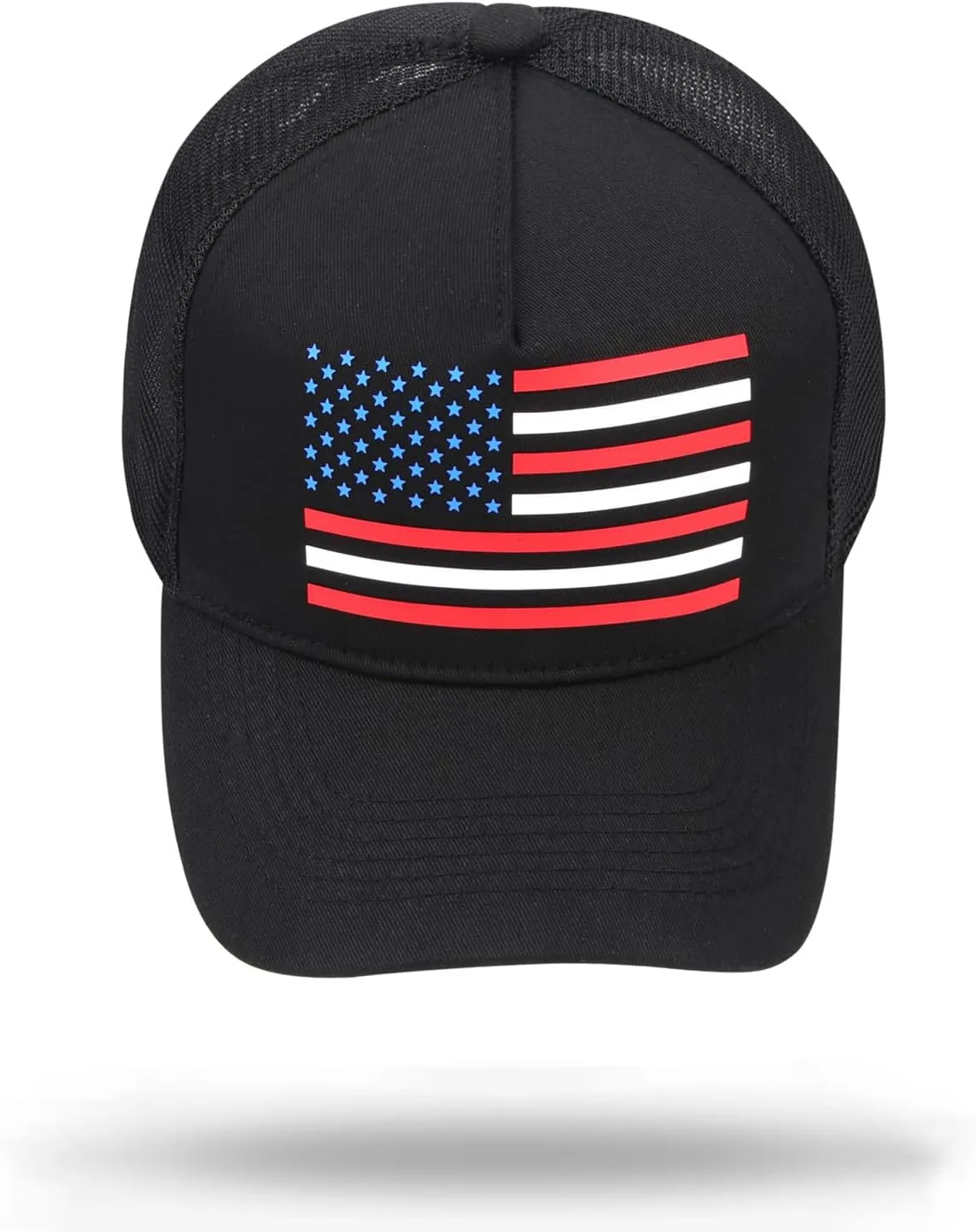 American Flag Trucker Hat Baseball Caps Snapback Hat for Men Women Breathable Mesh Side Adjustable Hats