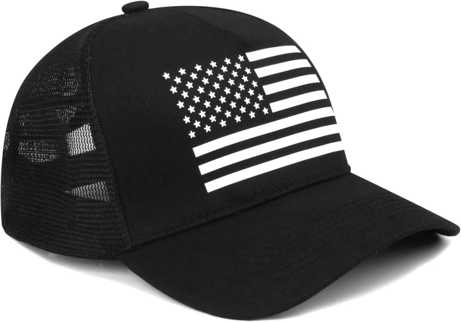 American Flag Trucker Hat Baseball Caps Snapback Hat for Men Women Breathable Mesh Side Adjustable Hats