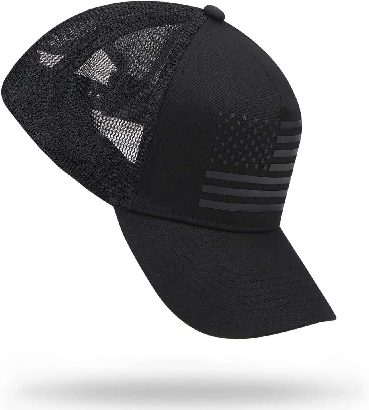 American Flag Trucker Hat Baseball Caps Snapback Hat for Men Women Breathable Mesh Side Adjustable Hats