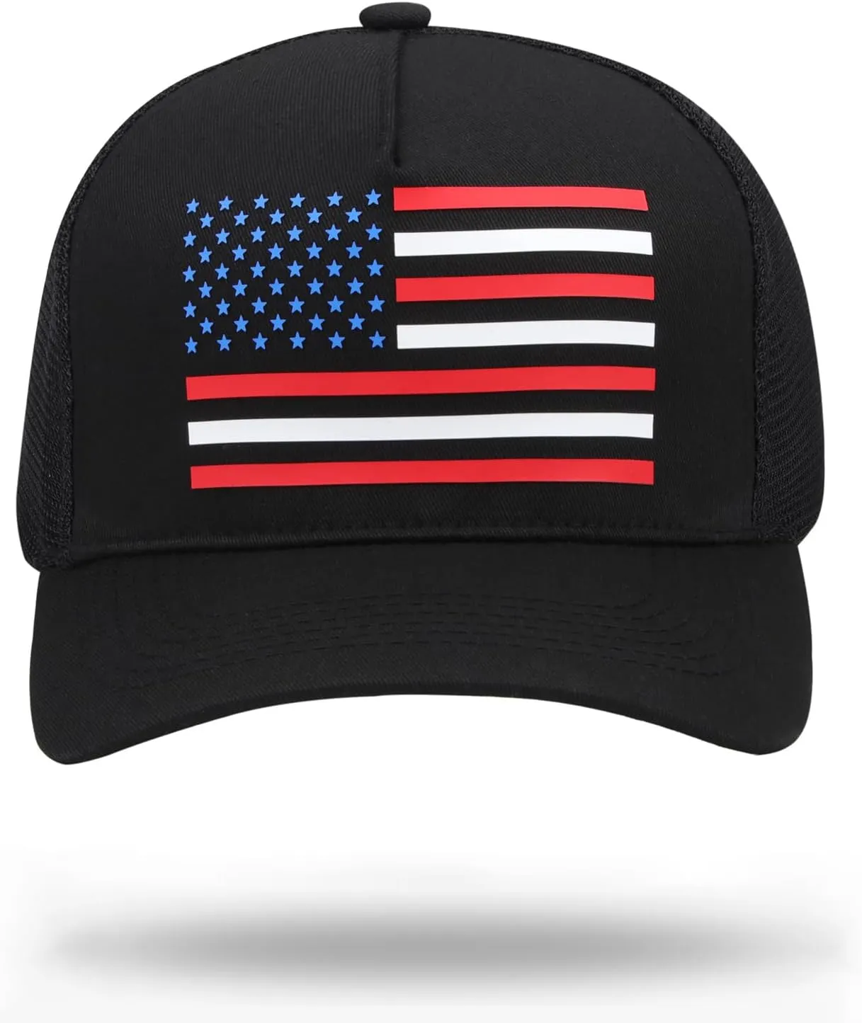 American Flag Trucker Hat Baseball Caps Snapback Hat for Men Women Breathable Mesh Side Adjustable Hats