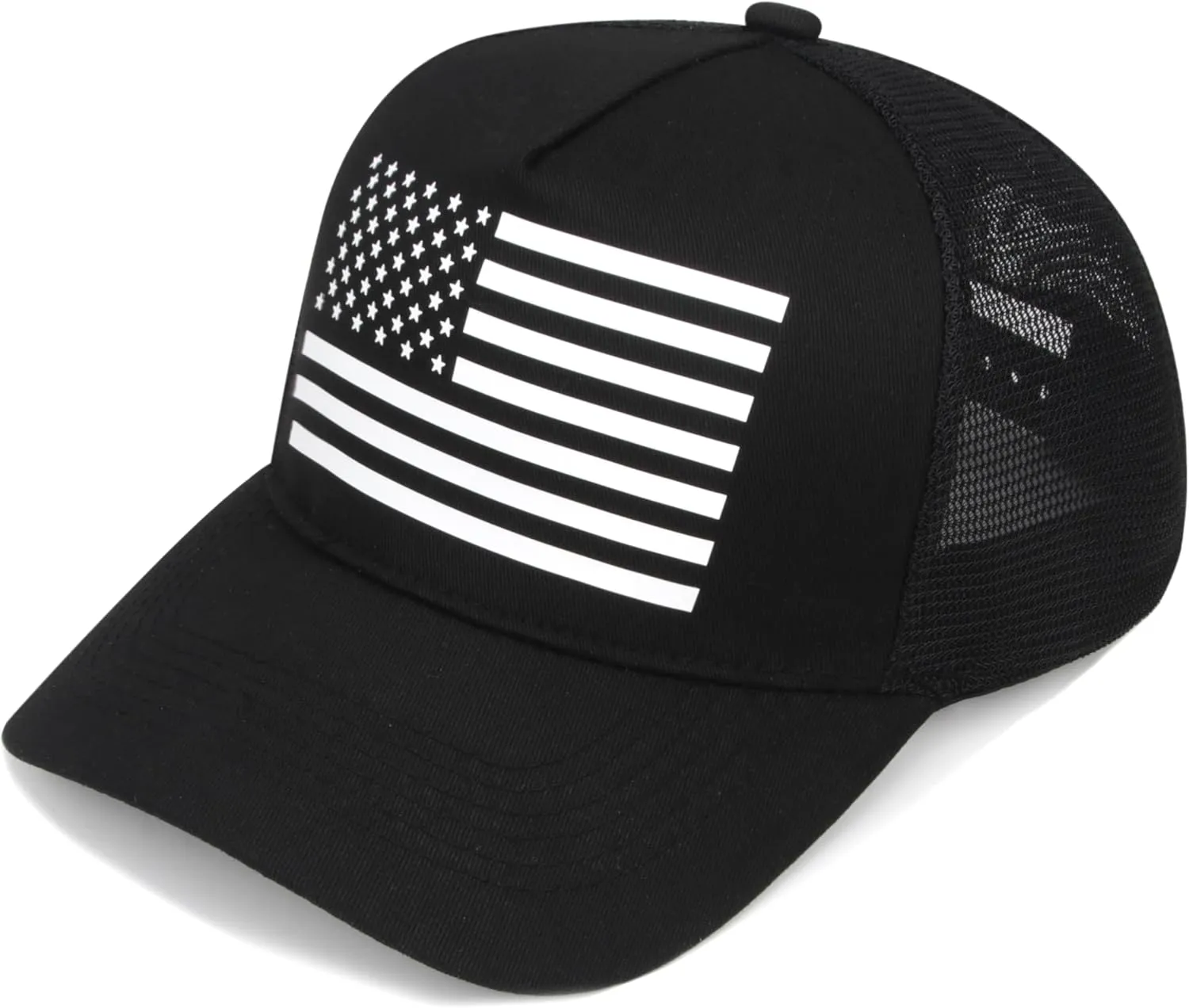 American Flag Trucker Hat Baseball Caps Snapback Hat for Men Women Breathable Mesh Side Adjustable Hats