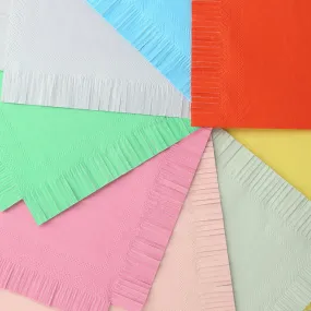 Assorted Bright Fringe Cocktail Napkins
