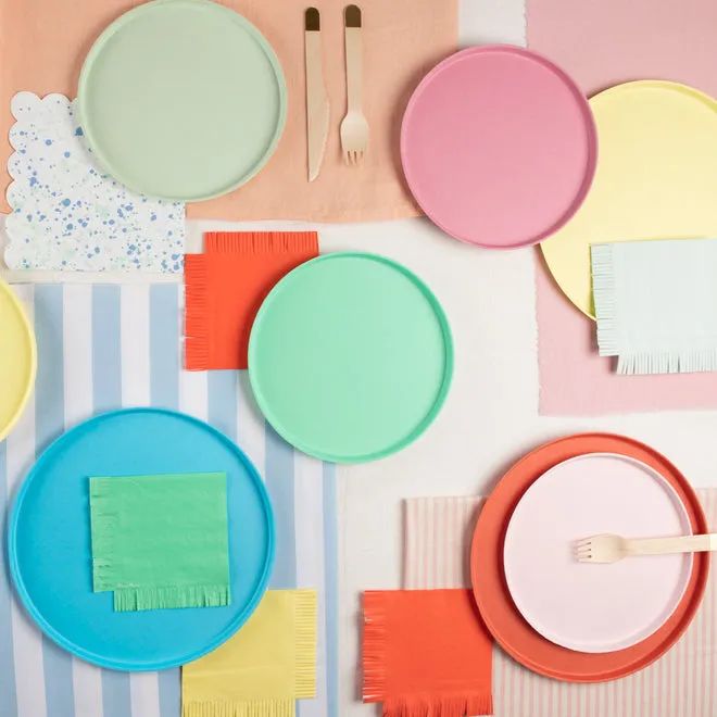 Assorted Bright Fringe Cocktail Napkins