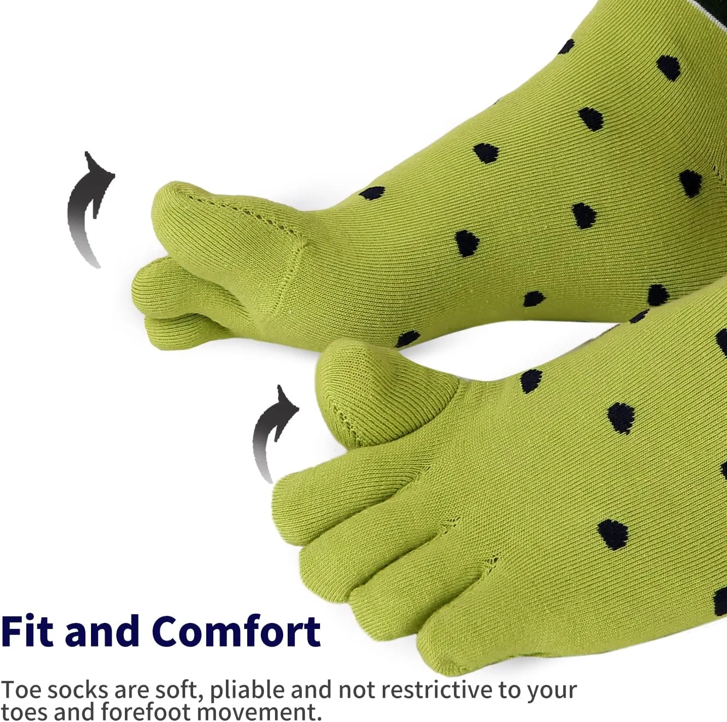 Benefeet Sox Funny Toe Socks Women Five Finger Socks Girls Cute Toe Seperated Cotton Socks Running Athletic Christmas Gifts