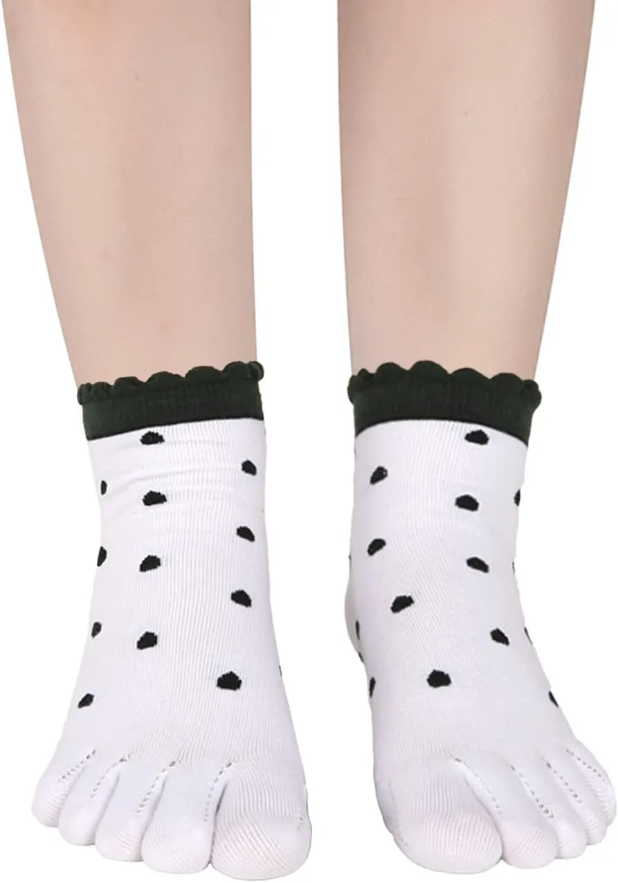 Benefeet Sox Funny Toe Socks Women Five Finger Socks Girls Cute Toe Seperated Cotton Socks Running Athletic Christmas Gifts
