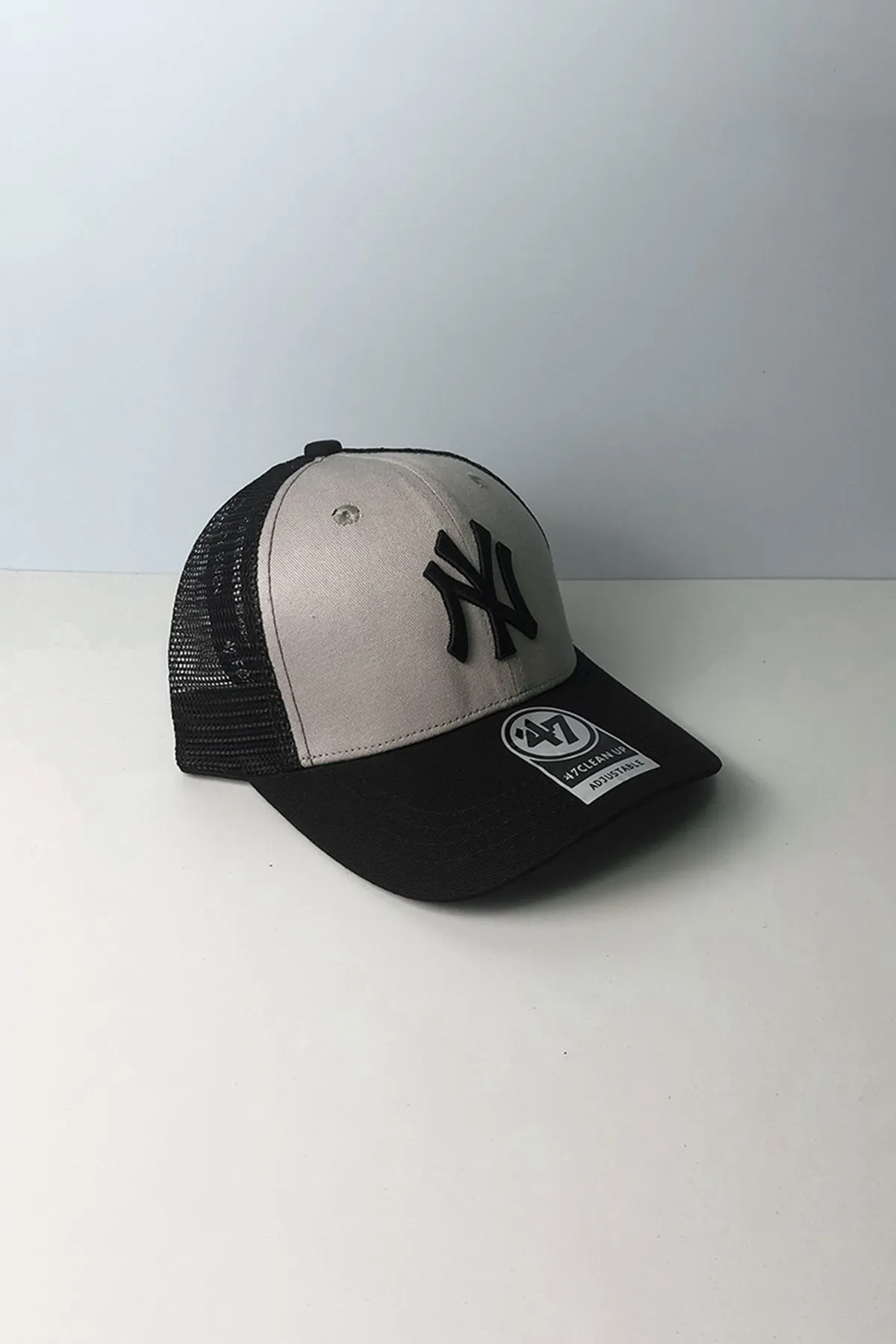 Black & Grey NY Embroidered Mesh Cap - S24 - MCP131R