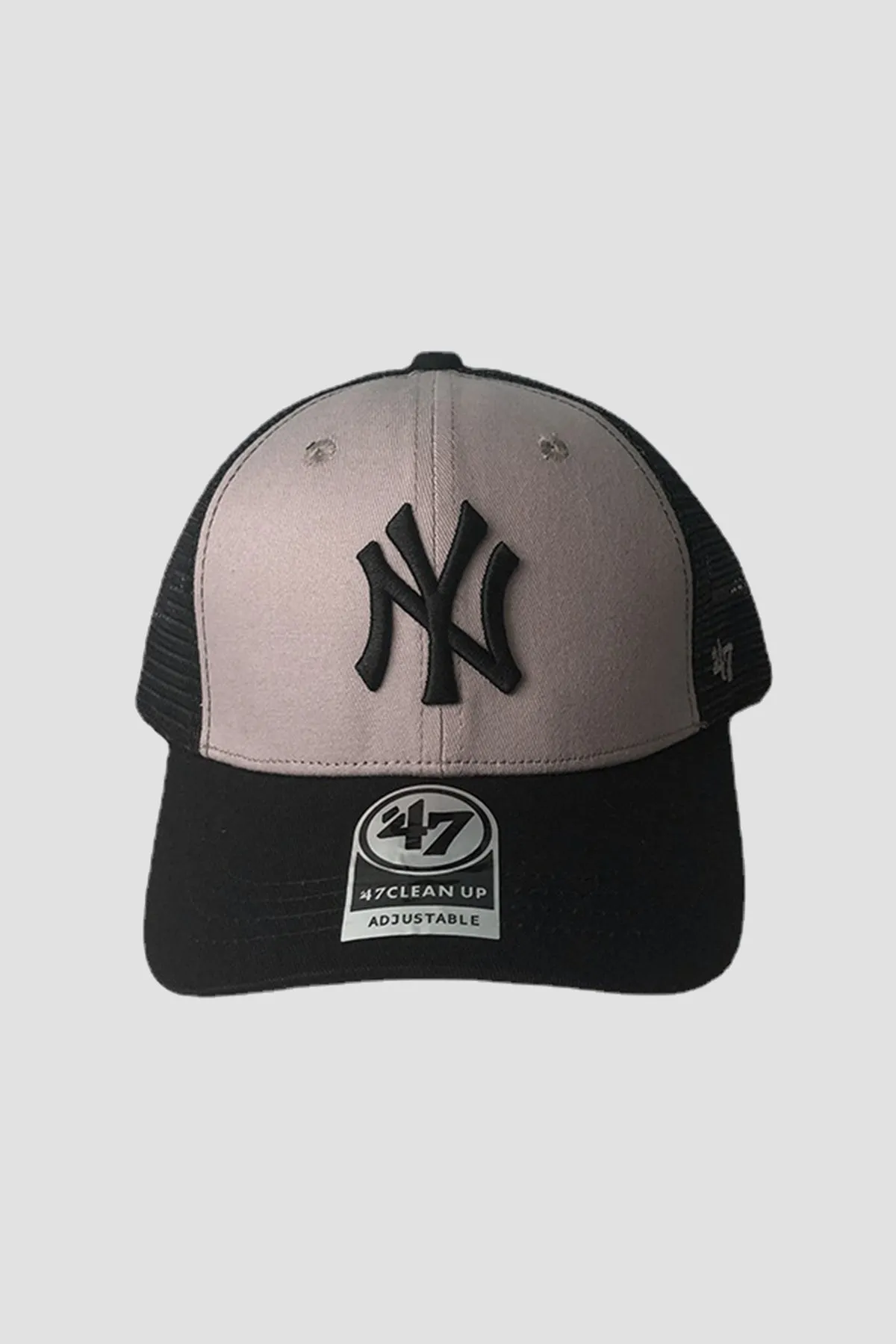 Black & Grey NY Embroidered Mesh Cap - S24 - MCP131R