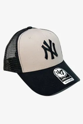 Black & Grey NY Embroidered Mesh Cap - S24 - MCP131R