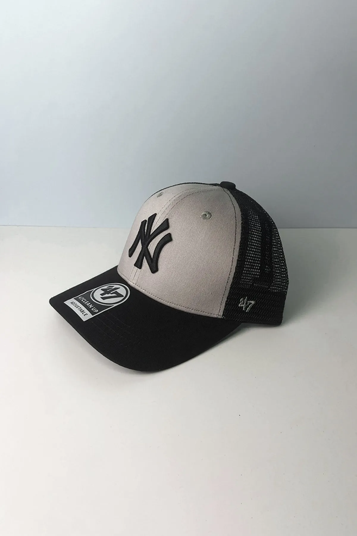 Black & Grey NY Embroidered Mesh Cap - S24 - MCP131R