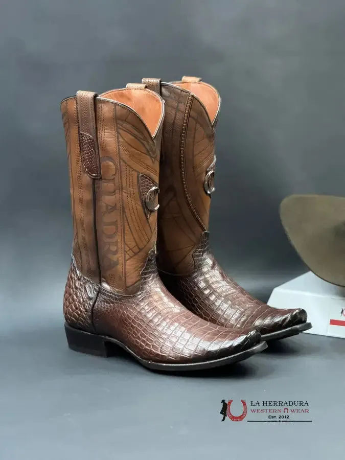 BOOTS CUADRA MORELETTI LOMO BELLY BROWN COCODRILO LOMO NARROW TOE
