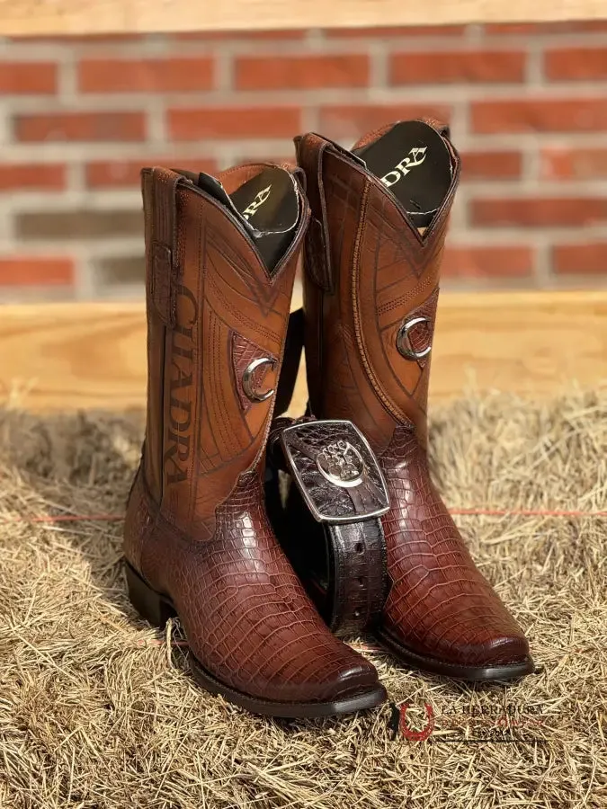 BOOTS CUADRA MORELETTI LOMO BELLY BROWN COCODRILO LOMO NARROW TOE