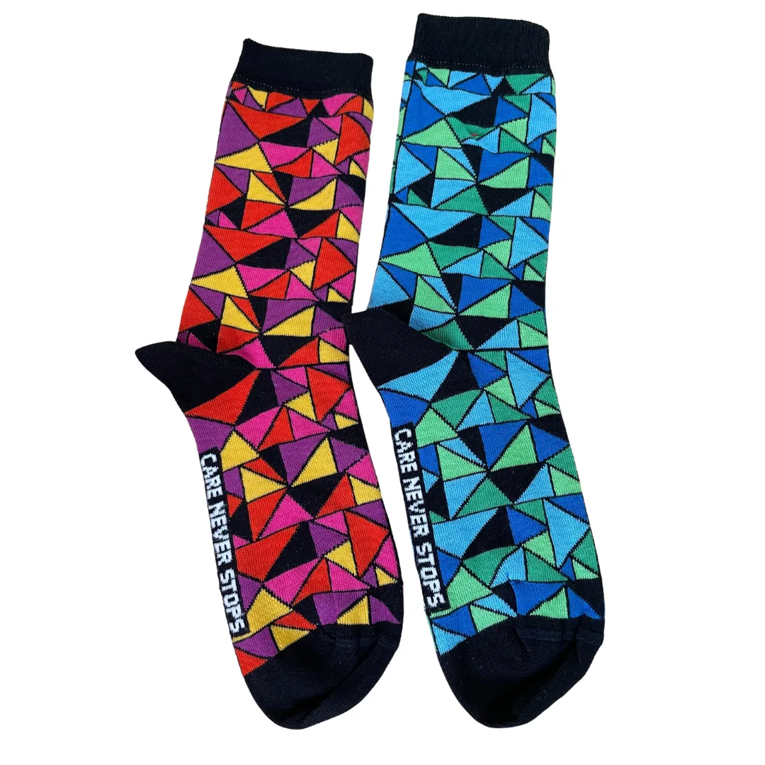 Care Never Stops Patterned Socks