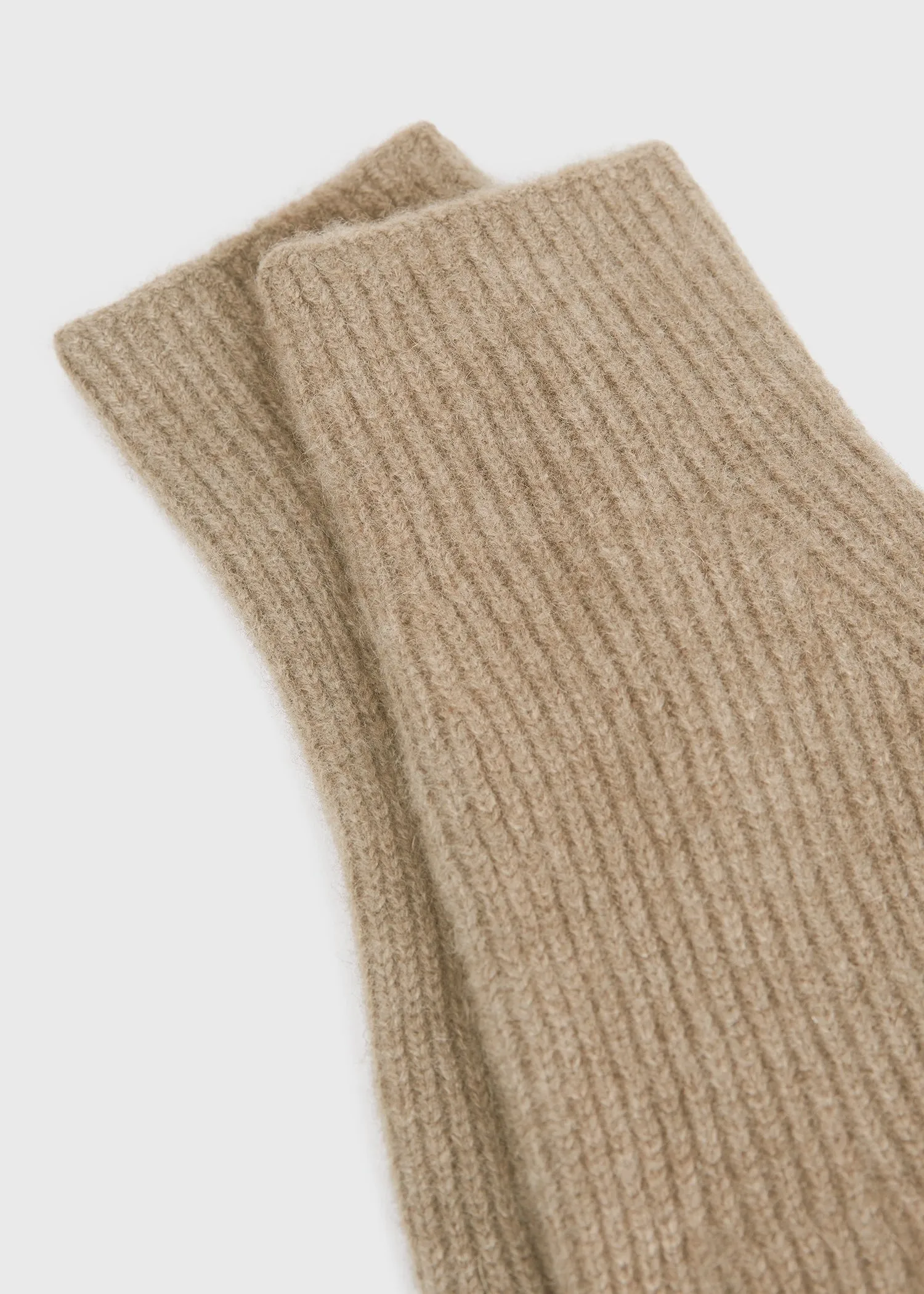 Cashmere gloves biscuit