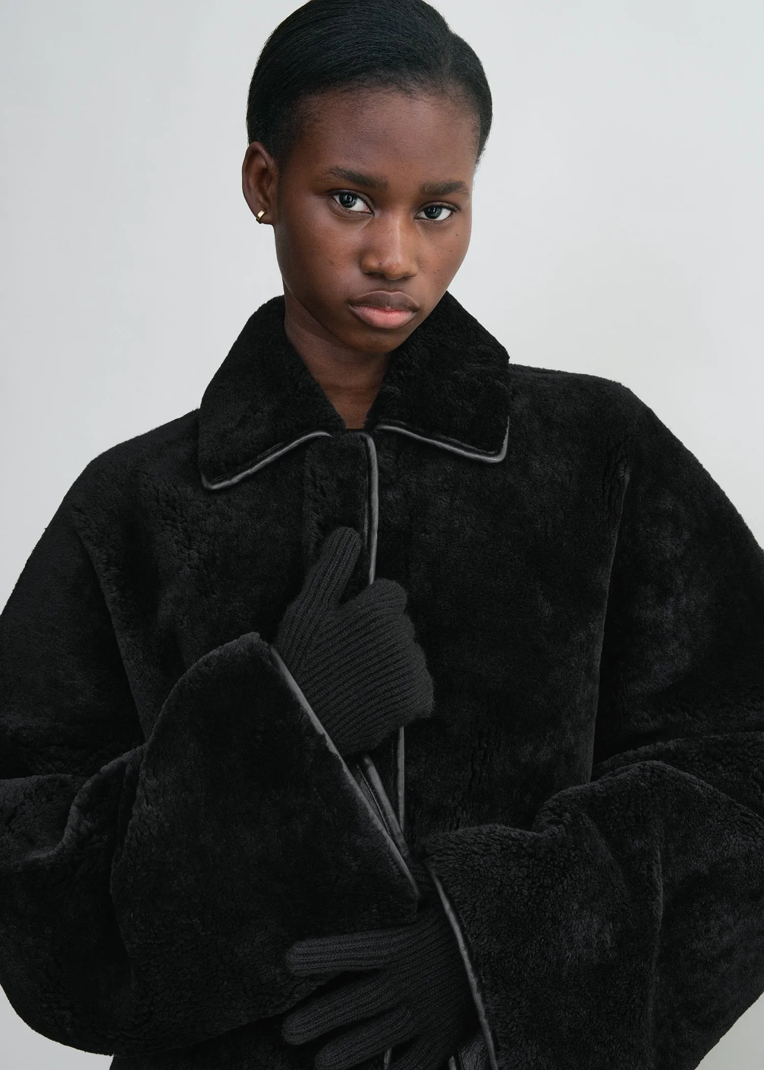 Cashmere gloves black