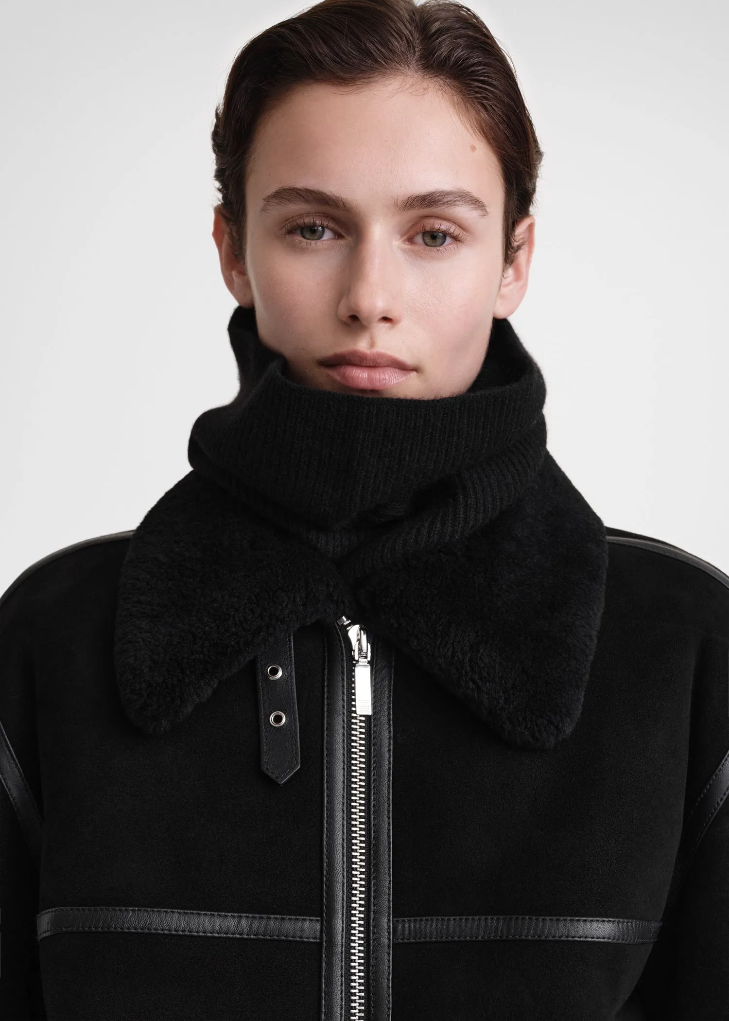 Cashmere neck warmer black