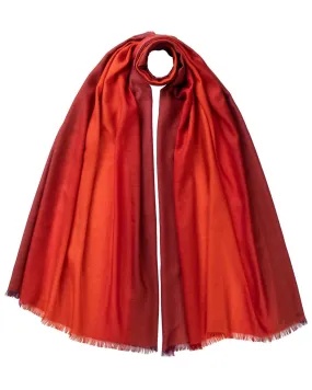 Cashmere Vertical Ombre Scarf in Braken