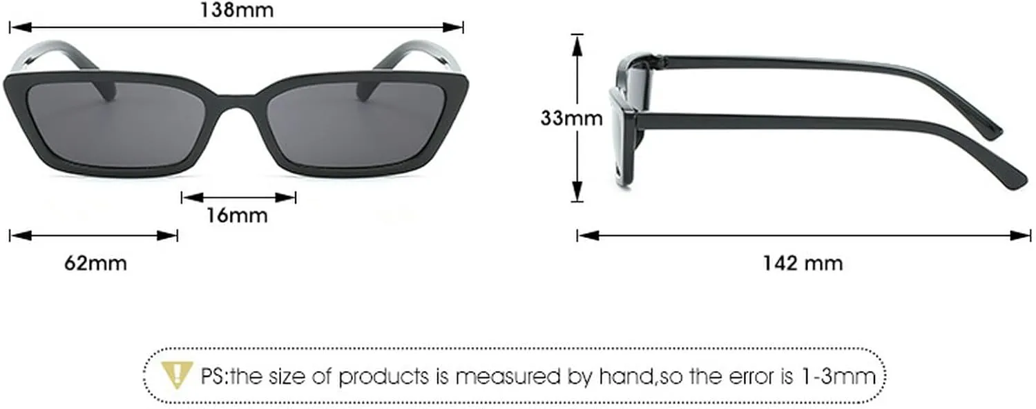 Cat Eye Sunglasses Women Vintage Rectangle Sun Glasses Small Frames Shades Retro Ladies Sunglass UV400
