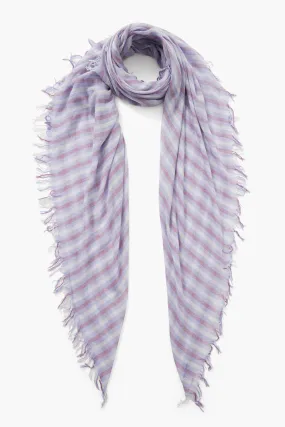 Chan Luu Stripe Cashmere & Silk Scarf- periwinkle