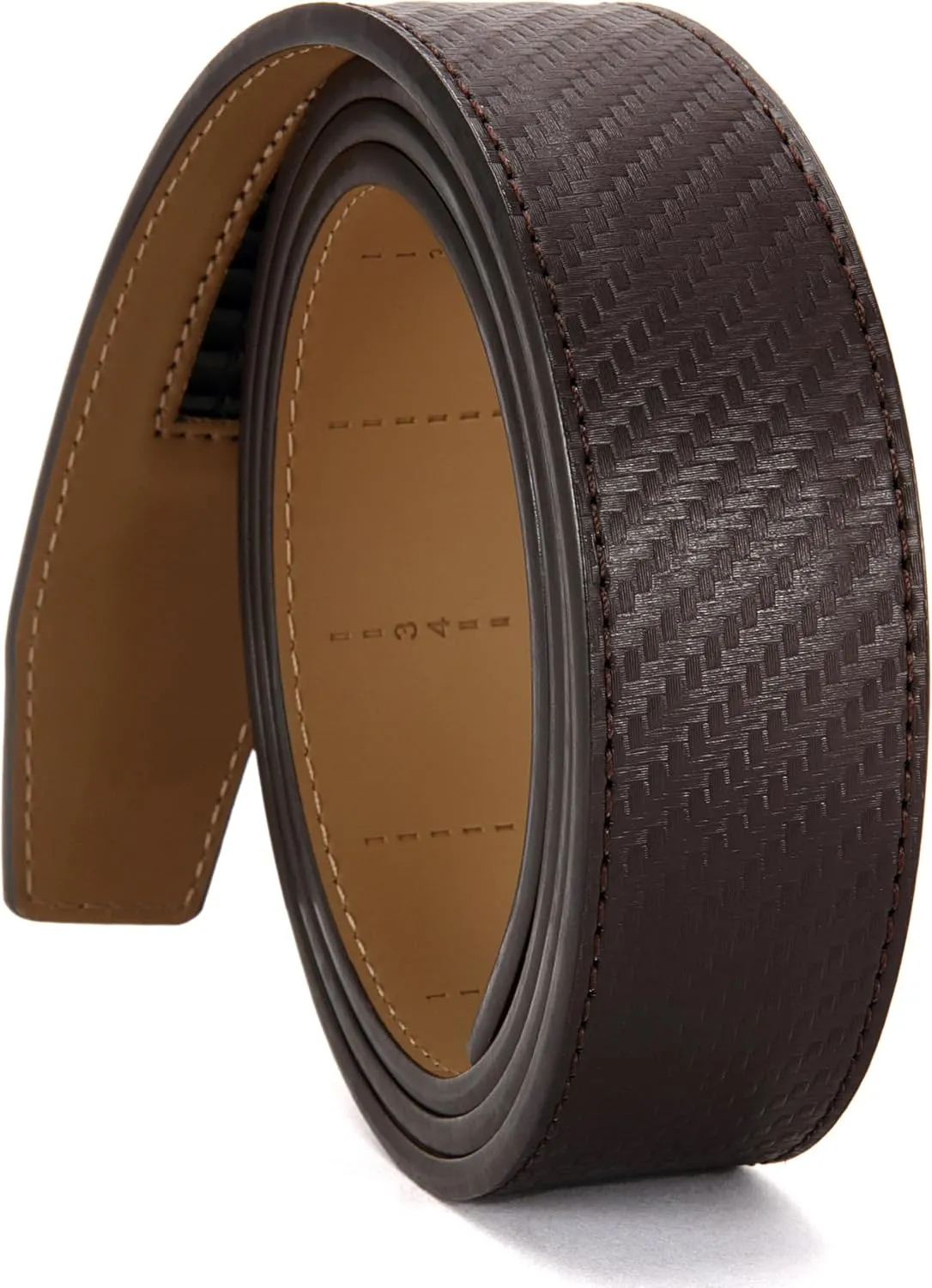 CHAOREN Ratchet Belt Replacement Strap 1 3/8, Leather Belt Strap for 40MM Slide Click Buckle