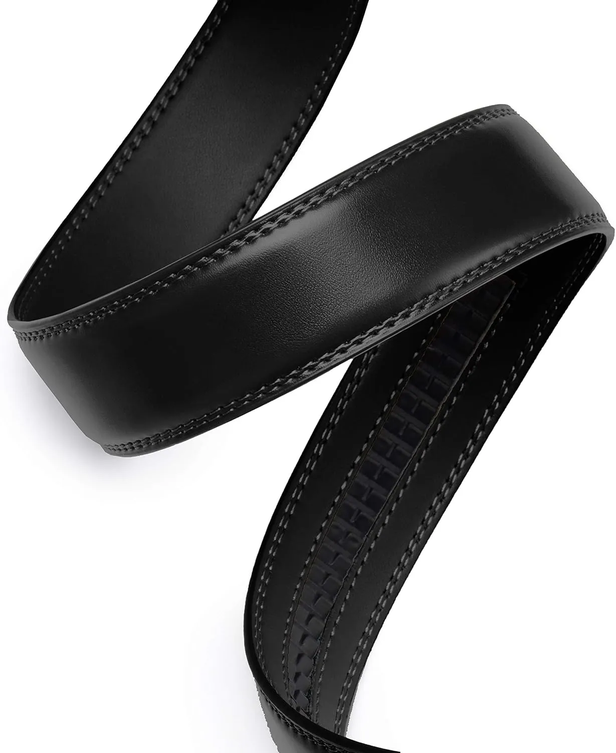 CHAOREN Ratchet Belt Replacement Strap 1 3/8, Leather Belt Strap for 40MM Slide Click Buckle