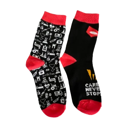 Children's Care Never Stops Patterned Socks