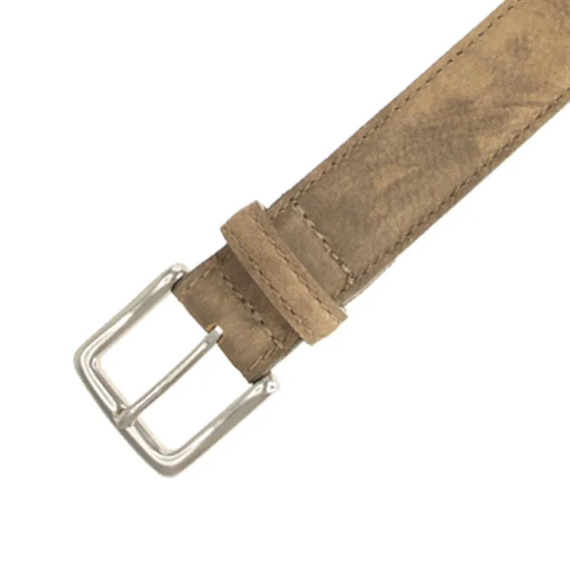 Colombia Washed Calfskin Leather Belt in Briar by T.B. Phelps