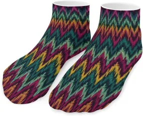 Colorful Knitted Pattern Socks Low Cut Ankle Short Sock Novelty Casual Invisible Liner Socks for Men Women