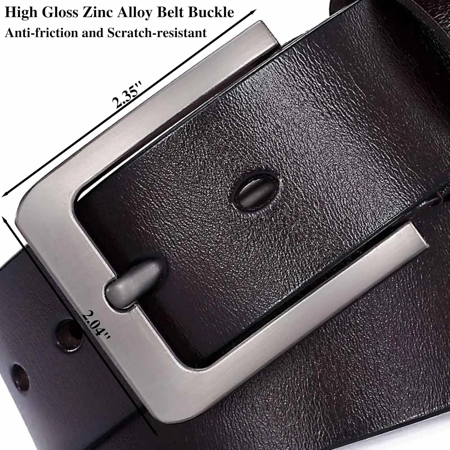 Custom 2 Sided Engraved Name Genuine Leather Belt with gift box for Men