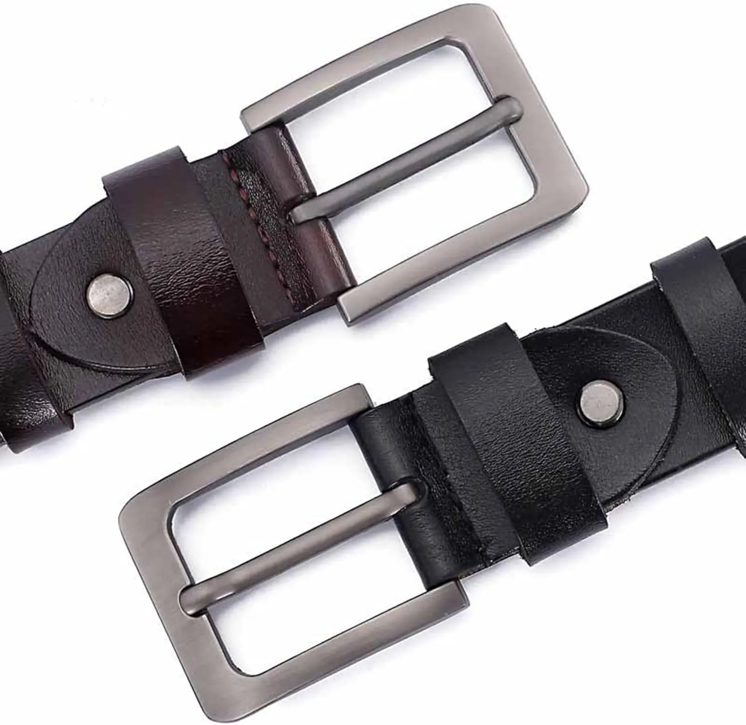 Custom 2 Sided Engraved Name Genuine Leather Belt with gift box for Men