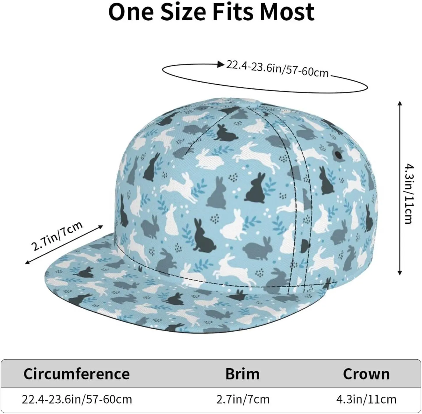 Easter Snapback Hat for Men Women, Easter Baseball Caps Adjustable Flat Brim Hip Hop Sun Hats Unisex