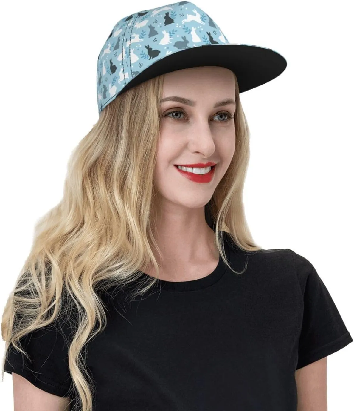 Easter Snapback Hat for Men Women, Easter Baseball Caps Adjustable Flat Brim Hip Hop Sun Hats Unisex