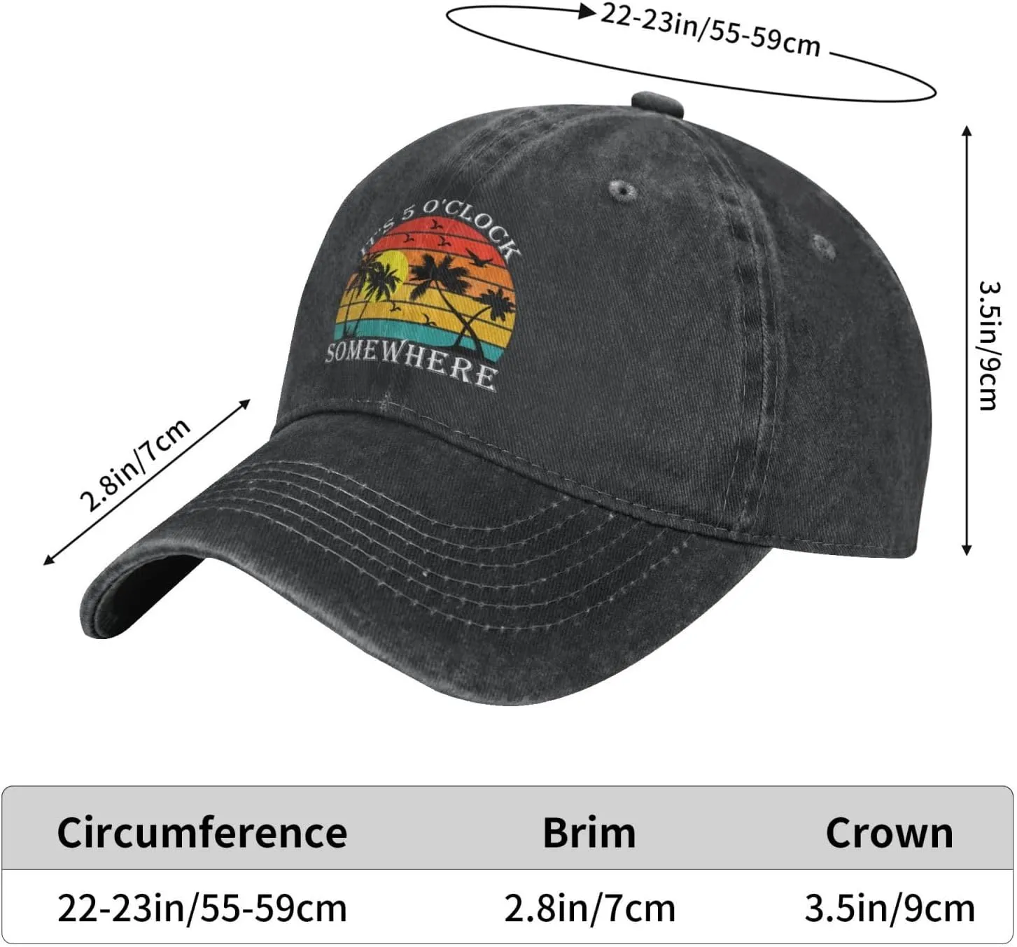 Embroidery Mountain Athletic Baseball Caps for Men Women, Adjustable Trucker Hat Cotton Girl Youth Unisex Adult