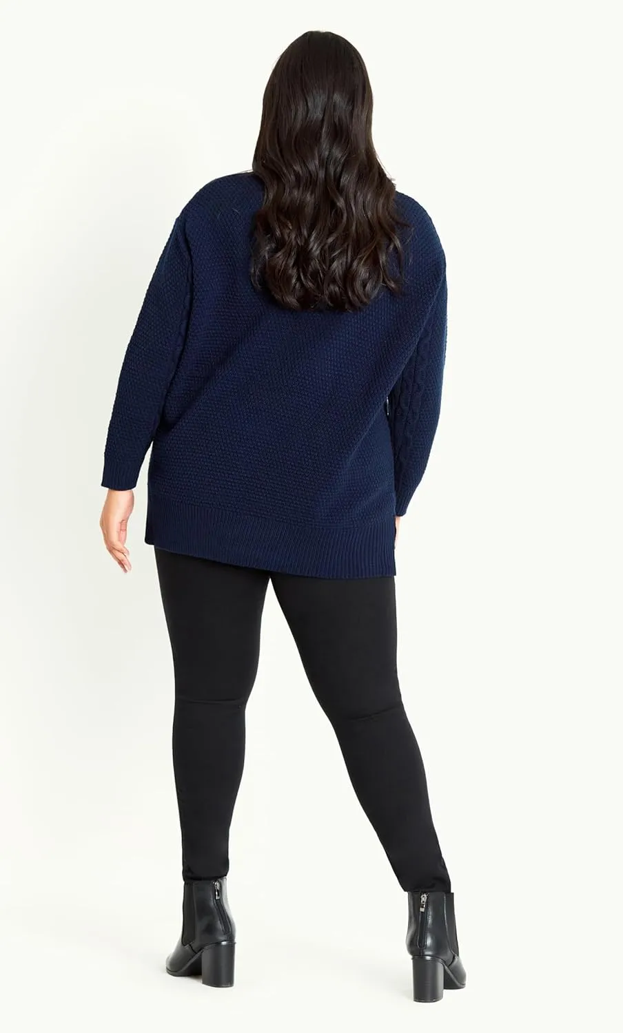 EVANS Women's Plus Size Serendipity Cable Knit Sweater