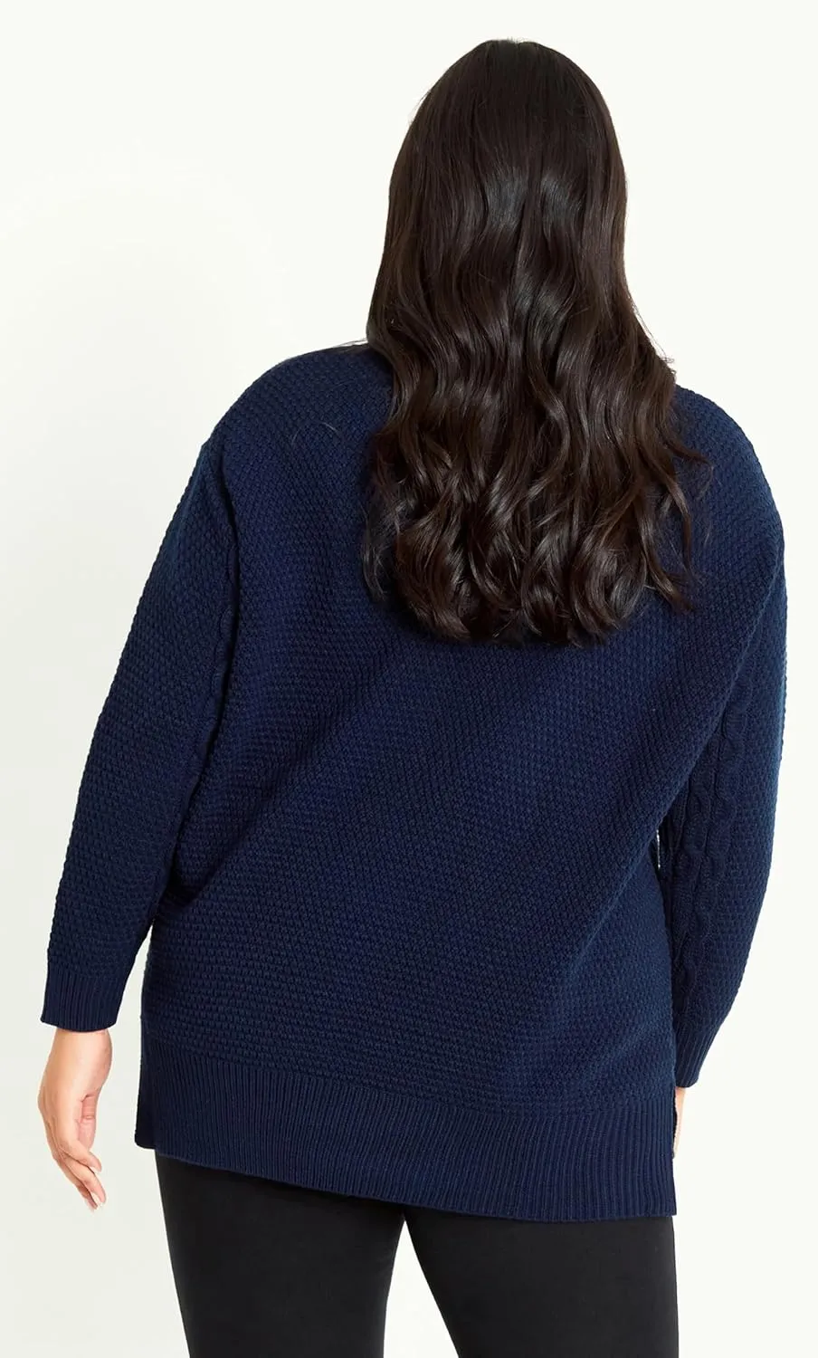 EVANS Women's Plus Size Serendipity Cable Knit Sweater