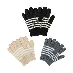EvridWear Kids Fluffy Winter Gloves in Black Colors - Warm & Stretchy