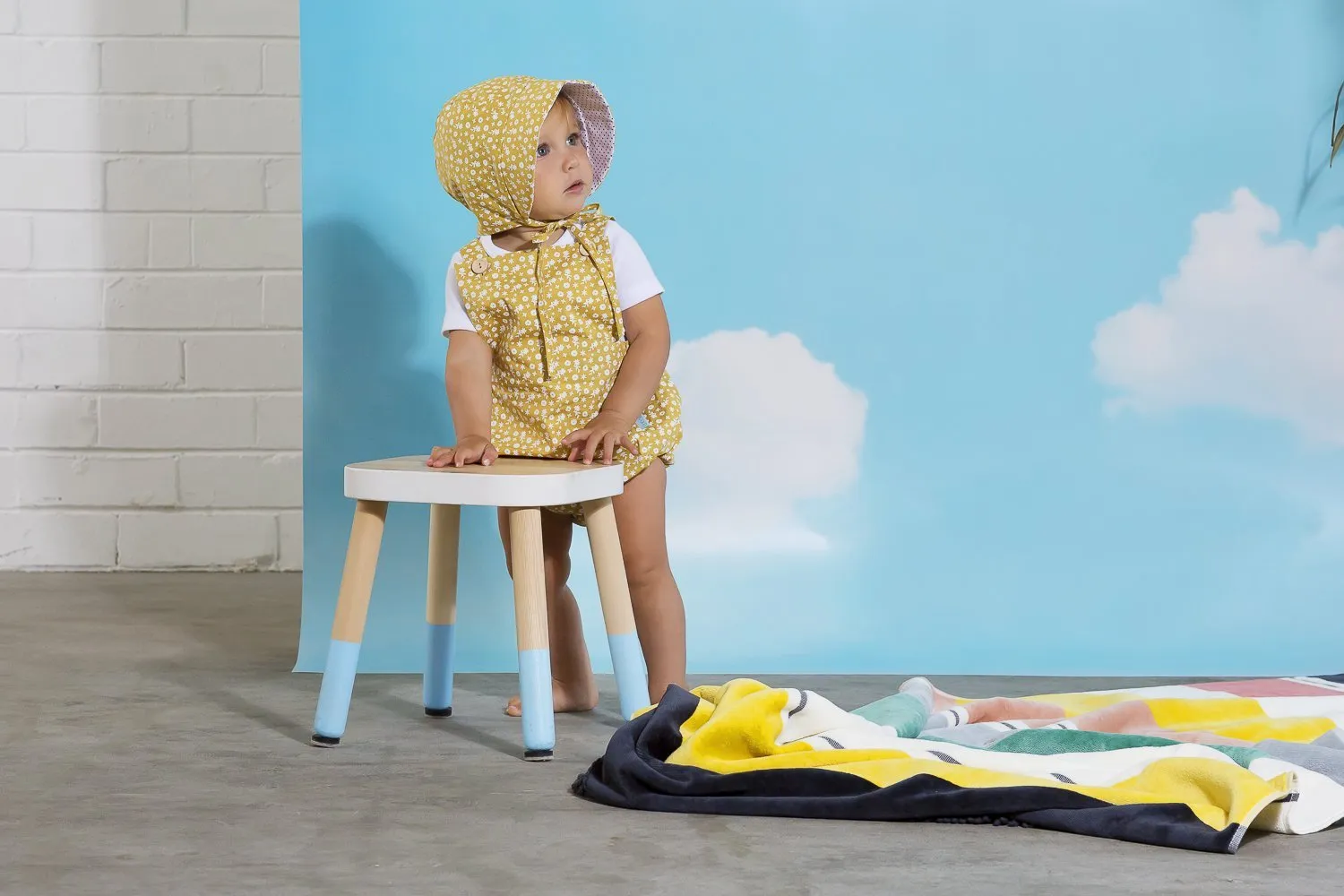 Golden Days Reversible Baby Bonnet