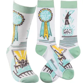 Got Out of Bed Champion Socks