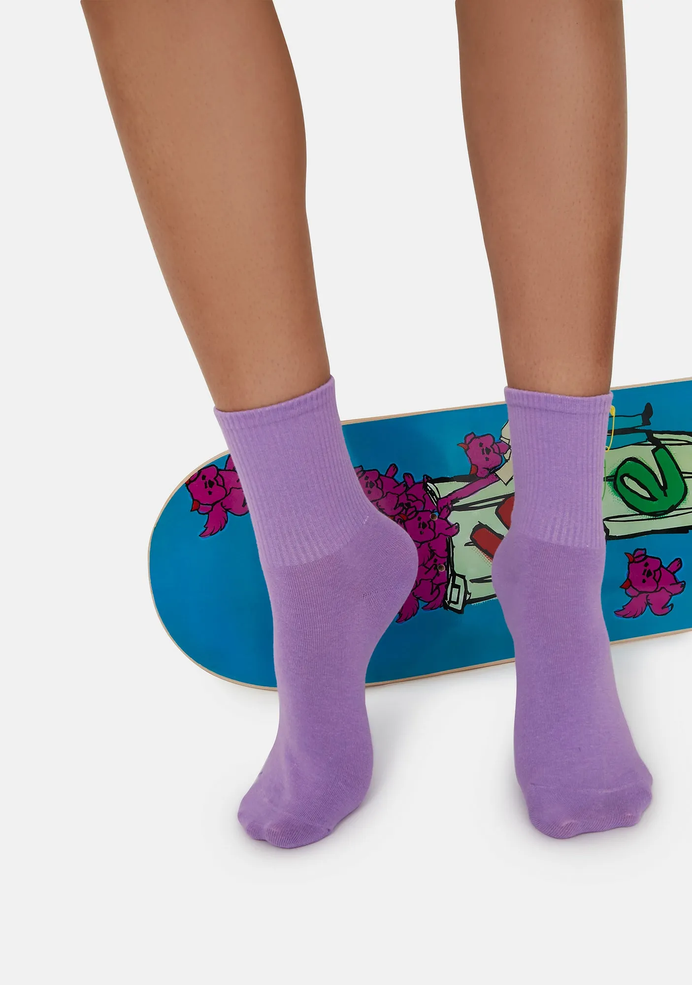 Grape Risky Business Safety Pin Socks