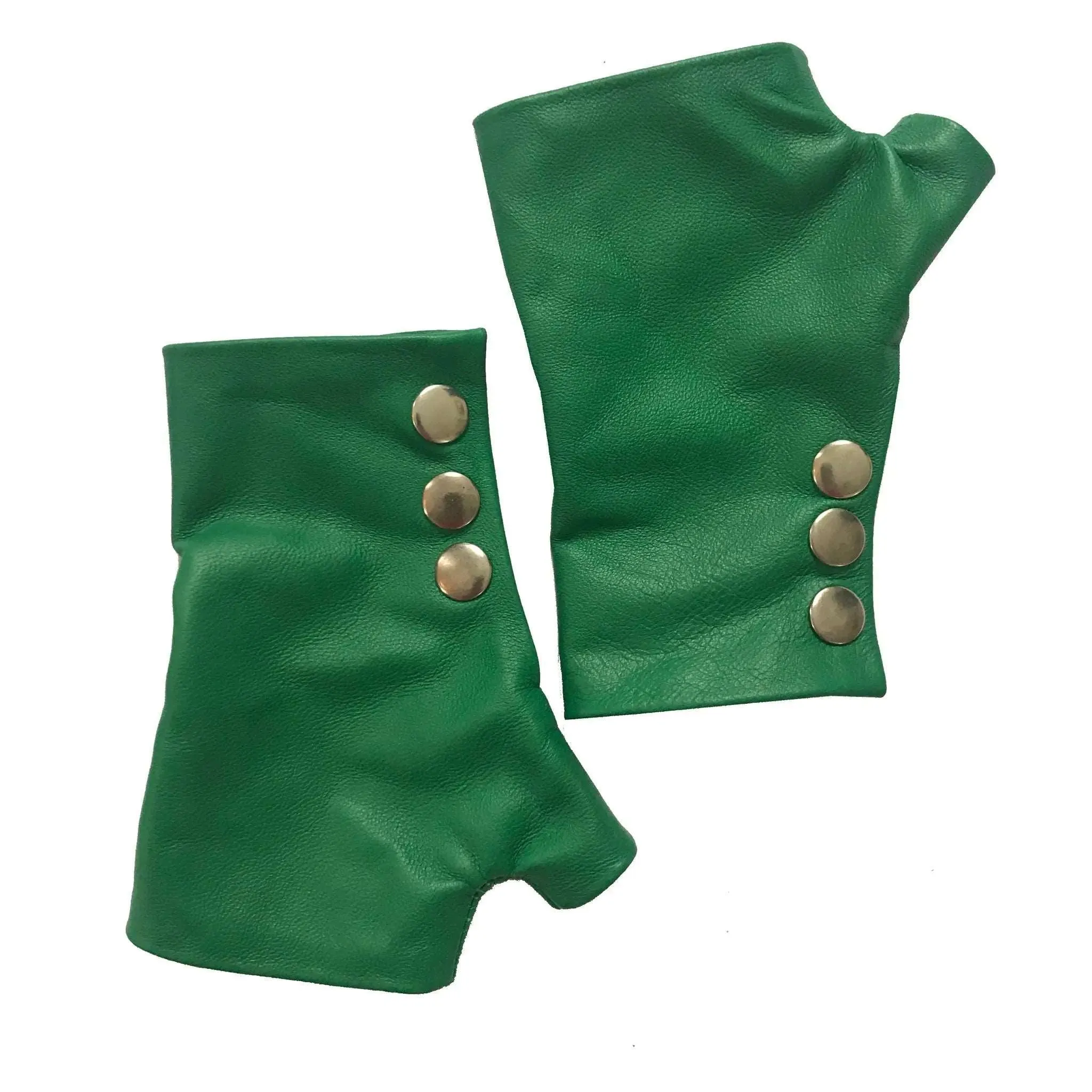 Green Short Leather Gloves – Comfortable, Stylish, and Functional