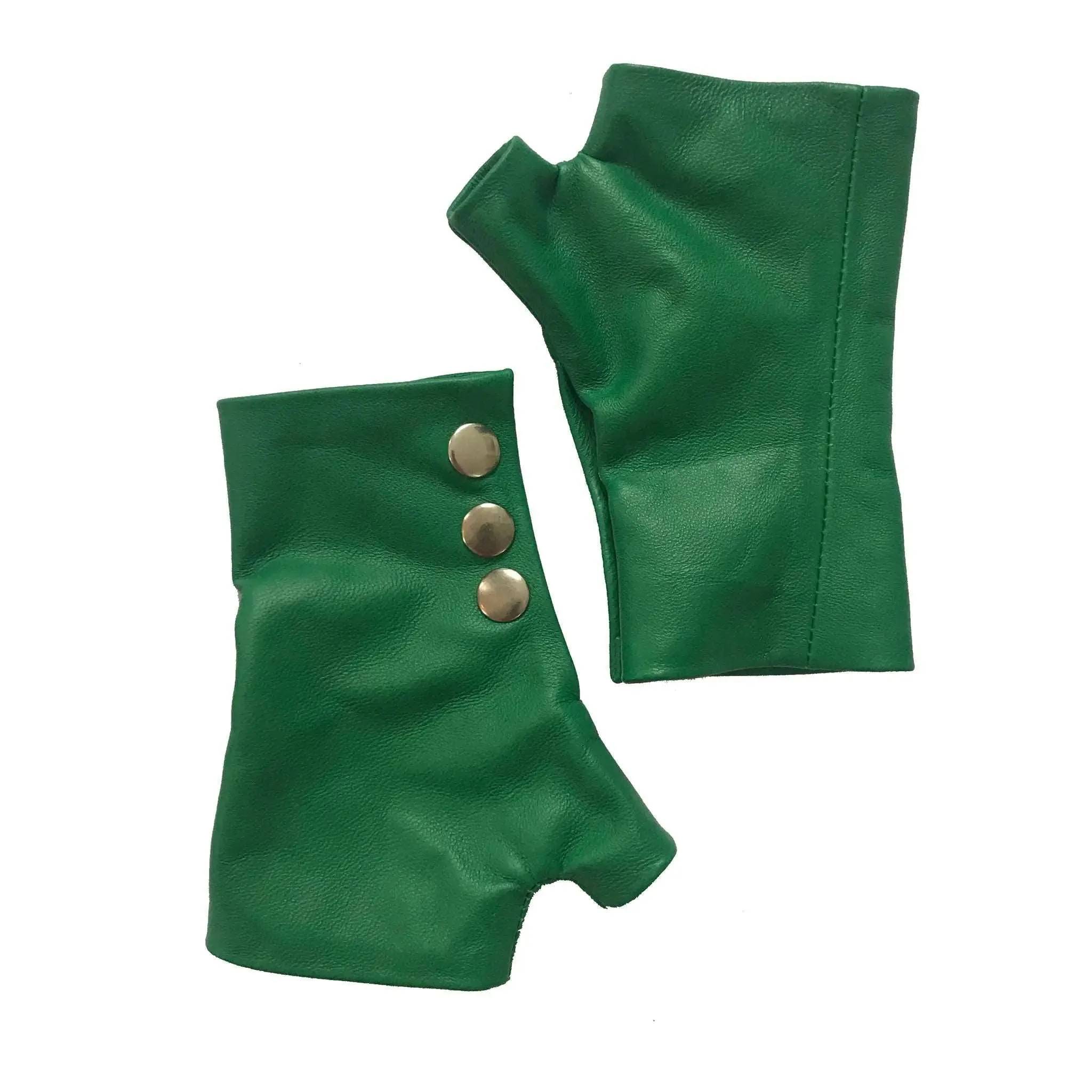 Green Short Leather Gloves – Comfortable, Stylish, and Functional
