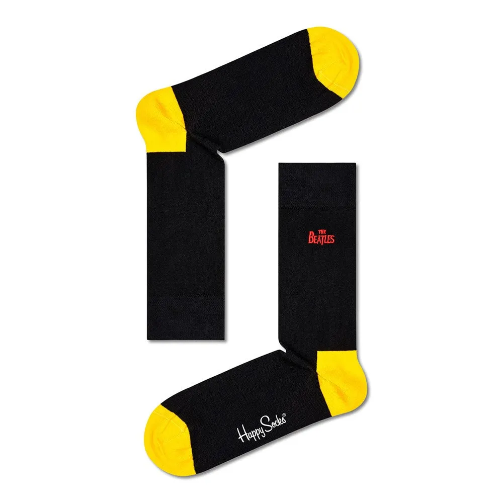 Happy Socks: Beatles Embroidery Black