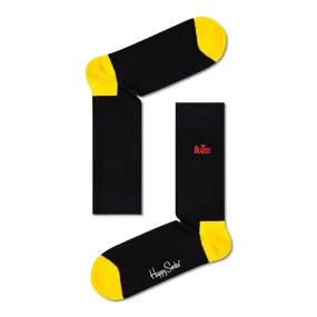 Happy Socks: Beatles Embroidery Black