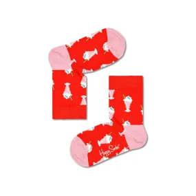 Happy Socks: Kids Milkshake Red