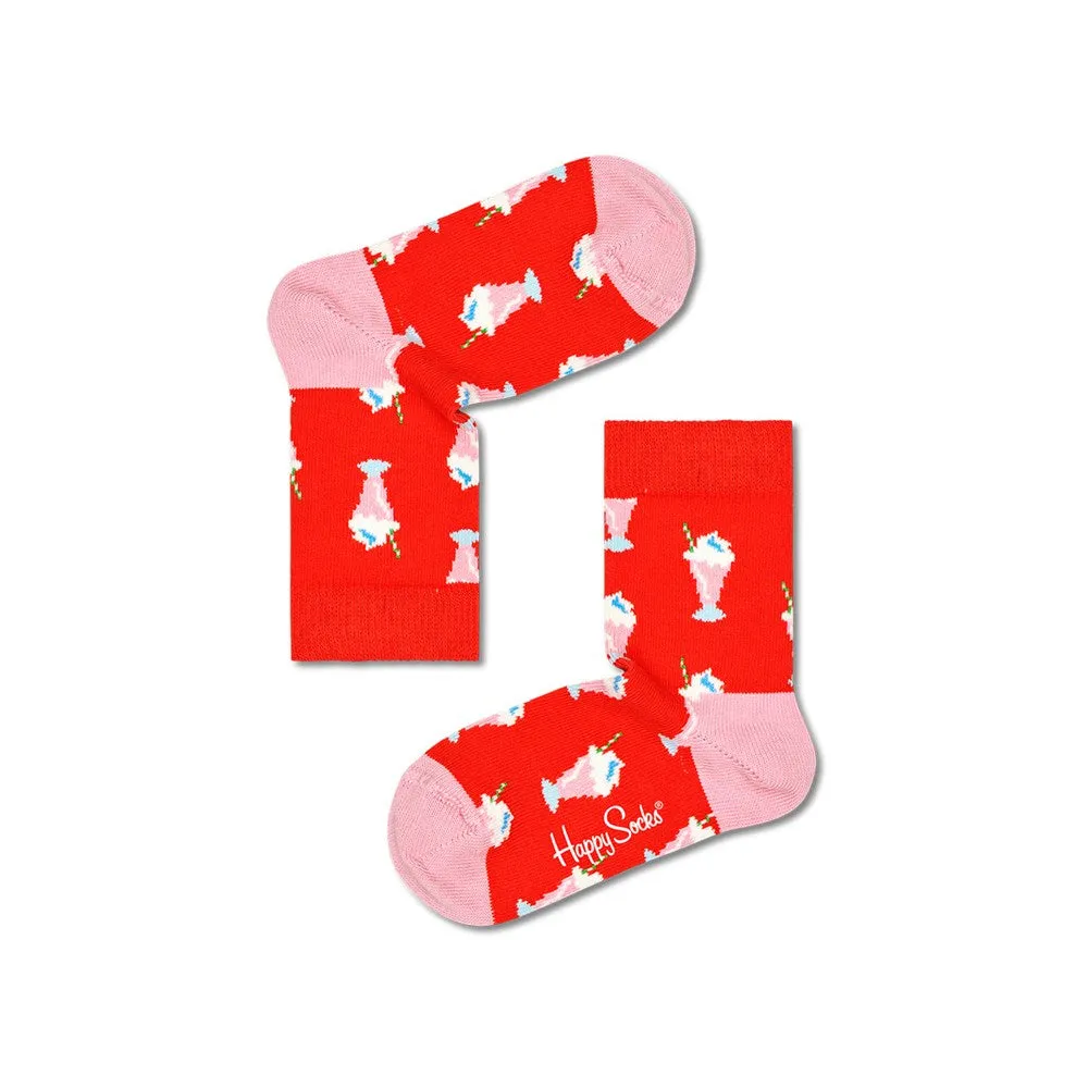 Happy Socks: Kids Milkshake Red